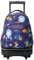 TOTTO - Mochila Escolar con Ruedas Desmontables, Modelo Tiza, Capacidad 26 L, Mochila PC 15.4, Bolsillo Botella, Manija Telescópica, Espaldar Ergonómico y Correas en S, Estampado Space Blue
