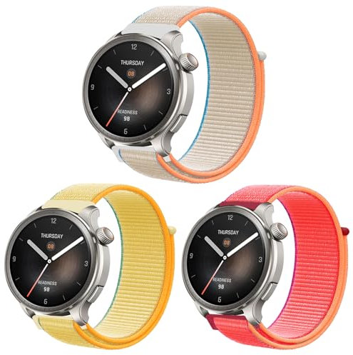 Harikiri Bracelet Compatible avec Amazfit Balance 46 mm, 22mm Nylon bracelet pour Amazfit GTR 2/GTR 2e/GTR 3/GTR 3 Pro/GTR 4/ GTR 2e/ GTR 47 mm/Amazfit Stratos/Stratos 2/2s/stratos 3/Pace/Falcon