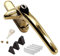 Universal Cockspur Window Handle Kit - Right, Polished Gold/White