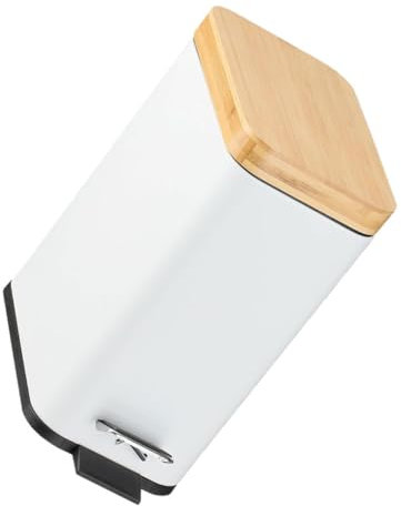 ANDRESLAD Poubelle à Pédale Avec Couvercle Et Pédale Poubelle De Bureau Rectangulaire Bureau Cuisine