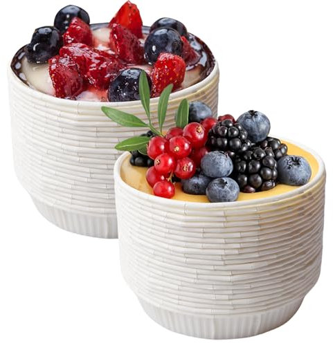 100 Stück Mini-Kuchenformen aus Papier zum Backen, Backförmchen Mini-Kuchenformen, Papierbackformen 4 Inch, Muffinförmchen Cupcake Formen, Einweg Quicheformen Für Cupcakes Pudding Muffins (Weiß)