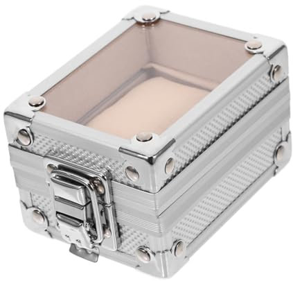 JPXXFM Alloy Watch Winder Box Aluminium Uhrenbehälter mit Lock Watch Shaker Storage Silber Hülle