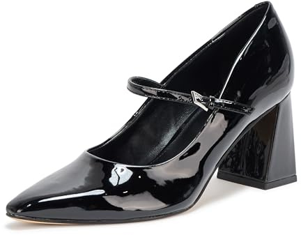 Calvin Klein Women's Naprina Pump, Black Patent 003, 5.5