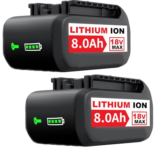 2 Stück 8.0Ah/8000mAh GBA Ersatzakku für Bosch Akku 18V Li-Ionen | Akkus für Bosch 18V Akku BAT619 BAT618 GBA18V80 GBA18V40 (Nicht Kompatibel mit Home & Garden Serien PBA, PSR, PSB und PST)