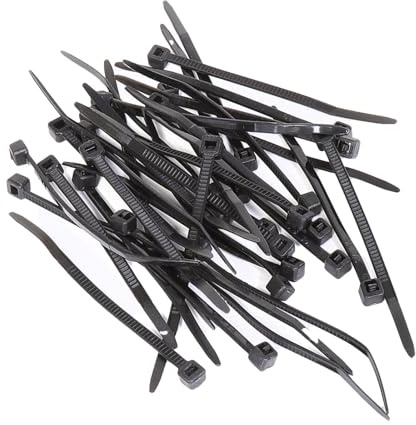 enTie Black Cable Ties 2.5mm x 60mm Nylon 66 UL Approved [50 Pack]