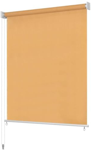 mtlskopl Tenda da sole verticale per balcone, terrazza, in HDPE, tenda da sole verticale, tenda da sole verticale, tenda da sole per veranda, pergola, beige, 120 x 230 cm