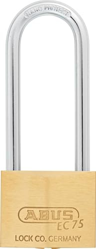 ABUS 26850 80 mm langem Bügel Messing Vorhängeschloss mit 7561, wendbar, gleichschließend