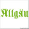 cartattoo4you® AH-00552 | ALLGÄU - Fraktur/Altdeutsche Schrift | Autoaufkleber Aufkleber Farbe apfelgrün, in 24 Farben erhältlich, glänzend 57 x 20 cm in Premium - Qualität Waschstrassenfest