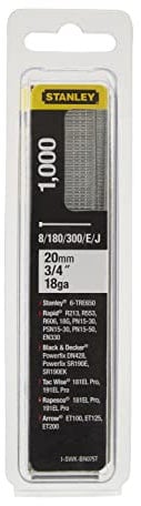 Stanley 1-SWKBN075T Clavo/Brad 8/300 / E/tipo J-20mm-1000 u, Multicoloured, 20mm
