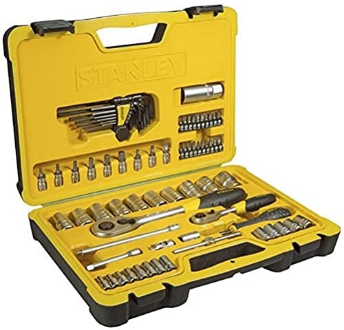 Stanley Set di chiavi a bussola, 75 pezzi, 1/2 e 1/4 pollici, 1 pezzi, STHT0 – 73927