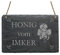 Schiefertafel HONIG VOM IMKER - Schild mit Motiv lustige Biene - ca. 22 x 16 cm