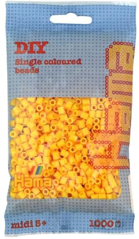 Hama 207-03 Yellow Midi Beads 1000 pcs (1000 pcs)