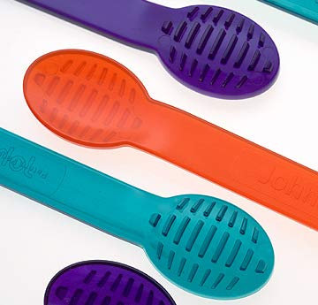 ATC Handels GmbH Löffel Texturiert, Geriffelter Löffel, Gekerbter Esslöffel für optimale oral-sensorische Stimulation bei der Nahrungsaufnahme (texturiert klein)