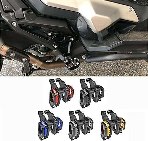 Lorababer Repose-Pieds arrière pliants en Aluminium pour Moto Repose-Pieds pédales Passager Compatible avec H-onda X ADV XADV 750 2017-2020 17 18 19 20 (Rouge)