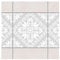 Bilderwelten Fliesen Bordüre Vera Rosa Light Grey 10x10 cm Grau, Setgröße: 10teilig