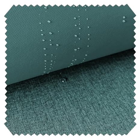novely® Oxford 660D Mélange fest gewebter Polyesterstoff im Leinenlook, wasserdichter Möbelstoff - Meterware 1lfm (38 Petrol)