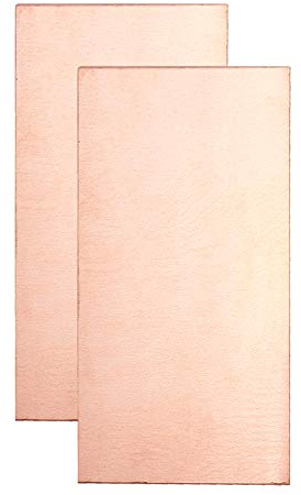 BENECREAT 2PCS Hoja de Cobre 200mmx100mmx1mm Placa Cuadrada Unida de Una Sola Película Para Corte Mecánico, Mecanizado de Precisión, Fabricación de Moldes