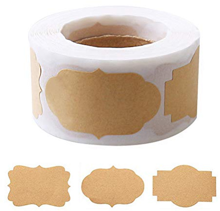 300 Pcs Gift Tags Stickers Name Labels Stickers, Self-Adhesive Handmade Bottle All-Purpose Jar Labels for Presents Easter Decorations Jars Food Craft