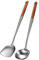 Haudang Spatule et Louche pour Wok de 43,2 cm en Acier Inoxydable