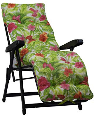 TECNOCUCI Gepolstertes Kissen für Liege mit Fußstütze (160x45cmx10cm) - 100% Made in Italy - Ideales Ersatzkissen für Gartenliege