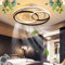 AHQX LED Ceiling Fan with Lighting Modern Dimmable Wind/Light Source Adjustable Fan Ceiling Lights Ultra Quiet Fan Ceiling Lamp Acrylic Lampshade Living Room Fan Ceiling Light,58CM/60W