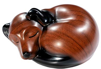 Kriss Art Haustier Urnen,Schlafende Harz Kremation Hund Urne, Hund Urnen für Asche, Kleintier Urne...…