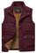TACVASEN Men's Gilet Warm Fleece Outerwear Gilets Multi Pockets Sleeveless Body Warmer for Men Winter Thermal Windproof Vests Wine,XL
