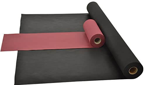 Sensalux Kombi-Set 1 Tischdeckenrolle 1,18m x 25m schwarz + Tischläufer 30cm Bordeaux