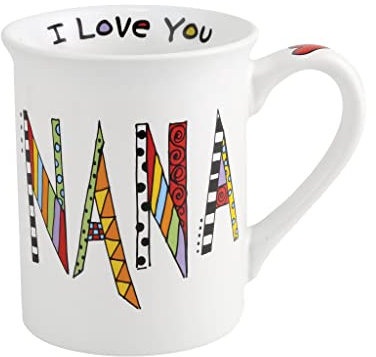 Enesco Our Name is Mud Cuppa Doodles I Love You Nana Coffee Mug, 16 Ounce, White