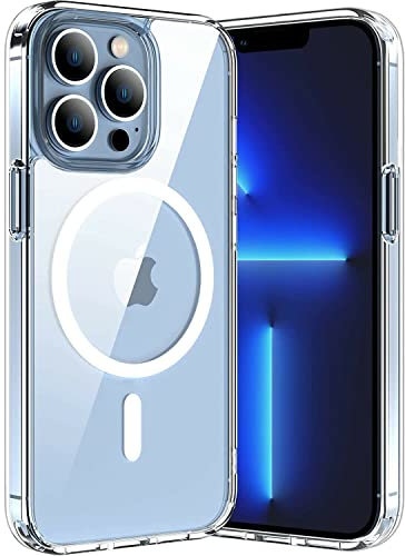 EKAM Magsafe Compatible Case for iPhone 13 Pro Max - 6.7 Inch - MagSafe PC & TPU Clear Phone Case with Built-in Magnets, Raised Edges and Scratch-Resistant Acrylic Back