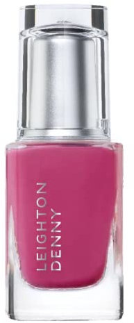 LEIGHTON DENNY Nail Polish - Happy Place - 75% Plant-Based Nail Varnish - Vegan - 12ml, Deep Pink