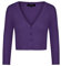 MINTLIMIT Cardigan Noos Strickjacke Damen Kurz V-Ausschnitt Langarmshirt Basic Bolerojacke Freizeit Boleroshrug,Dunkelviolett,XL