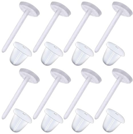 RUTZ® Clear Earrings, 100pcs Earring Retainers, Safety Backs Rubber Stoppers (50 Pairs)
