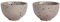 Sagaform Ditte Schalen-Set 2-teilig aus Steingut in der Farbe Grau-Schwarz, Maße: 12cm x 12cm x 7cm, 5018334