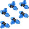 Ysislybin Raccordi a T a Compressione MDPE 25mm, Set 6 Pezzi Raccordo a T filettato a Compressione,Raccordo in Plastica PP Raccordo a Vite per Sistemi di Approvvigionamento Idrico e Irrigazione