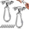 Eulenke 2X Crochet Plafond Lourds Acier Inoxydable, Crochet de Plafond avec 8 Vis Fixation capacité de Charge jusqu'à 450Kg, Support Sac de Frappe pour Sac de Frappe, Fauteuil Suspendu, hamac