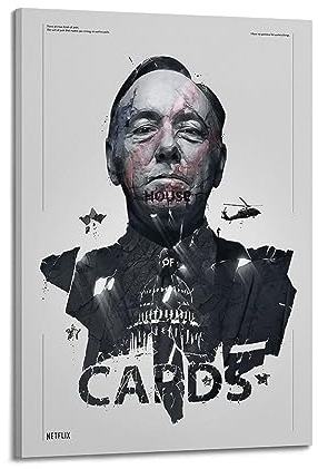 VZRSQZK House of Cards Poster der TV-Serie, dekoratives Gemälde, Leinwand-Wandposter und Kunstdruck, modernes Familienschlafzimmer-Dekor-Poster, 20 x 30 cm