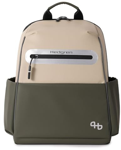 Hedgren 1 COMP BACKPACK BEIGE/OLIVE Einheitsgröße Unisex Erwachsene, Beige/OLIVE, Talla única, Casual