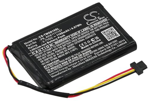 Cameron Sino Ersatz Akku für Tomtom 4FA60, Go 610, Go Essential PN:Tomtom AHA1111107, P6 1100mAh / 4.07Wh