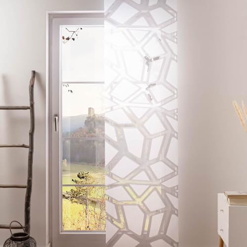 SCHÖNER LEBEN. Schiebegardinen Meterware Ausbrenner Samuel weiß grau 60cm Breite