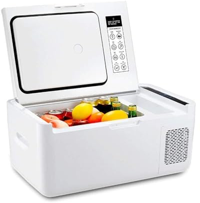 DEMCAY Mini nevera, Nevera portátil, Nevera compacta, Nevera for coche, Mini nevera - Mini nevera eléctrica, refrigerador y calentador