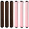 DBAILY Locken Ohne Hitze 6 PCS Lockenwickler Über Nacht mit Haken Overnight Blowout Hitzefreie Lockenwickle Heatless Curls Band Lockenwickler Heatless Curls für Alle Haartypen（Rosa+Braun）