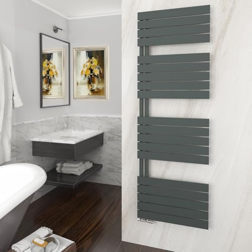 GY Bath Badheizkörper 1800x600mm, Anthrazit Handtuchhalter Heizkörper Flach, Handtuchheizkörper Seitenanschluss Handtuchwärmer Handtuchtrockner 898W