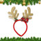 KARELLS Serre Tete Noel Renne,Paillettes Serre-Têtes Noël,Bandeau de Noël,Rouge Or Bandeau Cheveux d'élan pour Fêtes de Noël Nouvel An Cosplay Déguisement Accessoires Cheveux Fête pour Enfant Femme