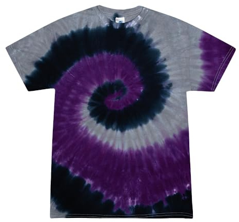 TICTEX Colortone - T-shirt batik unisexe - T-shirts colorés pour homme et femme - Vêtement hippie - T-shirt fluo en coton - Tailles S, M, L, XL, XXL, 3XL, 4XL, 5XL, Magique, L