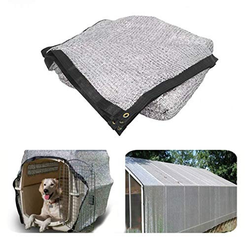 Tenda parasole in alluminio, 80% resistente ai raggi UV, riflettente, in tessuto argentato, per giardino, patio, copertura per pergola, protezione delle piante, copertura per auto, 3 x 3 m