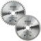 2 Pack - 210mm x 30mm x 40T & 80T TCT Circular Wood Saw Blades Includes 25mm 20mm & 16mm Bore Reduction Rings. Compatible with Festool Bosch Makita Dewalt Circular Saw Etc, Fits 216mm circular saws.