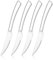 Onader Steak Knives Set of 4, Stainless Steel Serrated Kitchen Knives with Ergonomic Handle, Sharp Dinner Table Knives for Home Restaurant, Full Tang & Mirror Finished & Dishwasher Safe