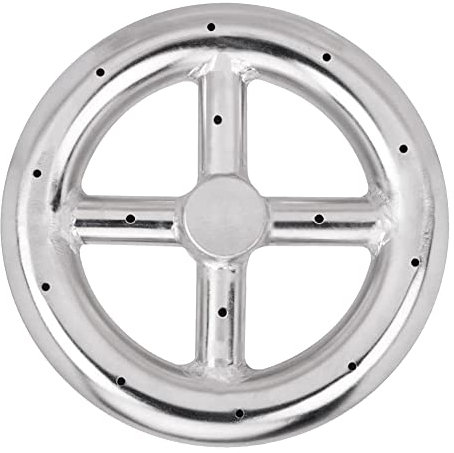 Qerwsdty 1 Stück Feuerstellen-Brennerring für Erdgas und Propan, Feuerstellen-Kamin, Feuerstellen- für Drinnen und Draußen, 15,2 cm Rund