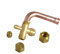 3/8PT Inlet 3Way Shut-off valve Bend Flare Tube Split Service Valve for Air Conditioner